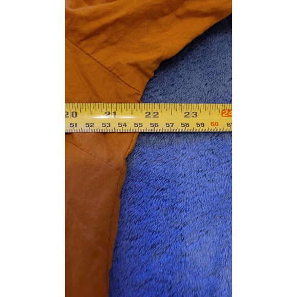 Old Navy Womens Top Tunic Blouse Shirt Size L V Neck Button‎ Up Orange - Picture 6 of 6